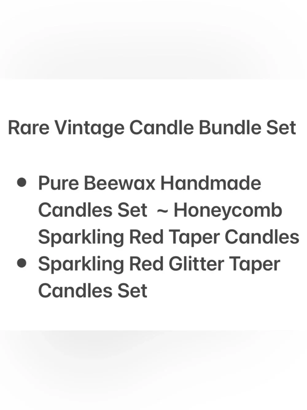 Red Glitter Taper Candle Set Metallic Rare Vintage Holiday Decoration Lot Bundle